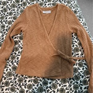 Everlane Cozy Ribbed Wrap Sweater